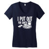 i put out for santa claus Women's V-Neck T-Shirt