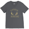 i'd rather be hunting deer antlers ammo hunt gear merica cool V-Neck Tee