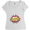 POW! Funny Explosion Cartoon Women's Triblend Scoop T-shirt