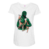 fawns meet kaiju Maternity Scoop Neck T-shirt