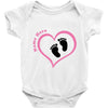 Baby Girl with Heart Any Name Customized Baby Bodysuit