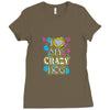 love my crazy dog Ladies Fitted T-Shirt