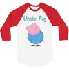peppa pig uncle pig 3/4 Sleeve Shirt