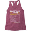 December Girl Facts Sagittarius Racerback Tank