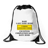 Under Construction Personalize Baby Drawstring Bags