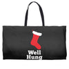 well hung Weekender Totes