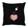 Mom and Baby are Connected to the Heart Throw Pillow