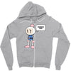 bummer, man Zipper Hoodie