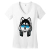 huskie music Women's V-Neck T-Shirt