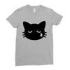 sad cat Ladies Fitted T-Shirt