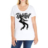 Elvis Presley Rock N Roll Ladies Curvy T-Shirt