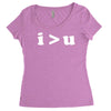 i  u i am greater than you Women's Triblend Scoop T-shirt