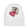 bunny rabbit love Baby Beanies