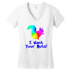 i want your nuts Women's V-Neck T-Shirt