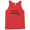 Flee You Idiot Tank Top
