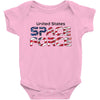 United States Space Force American Flag Baby Bodysuit