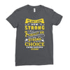 We Don't Know How Strong We Really Are Until Being Strong Is The Only Ladies Fitted T-Shirt