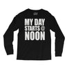 my day starts at noon Long Sleeve Shirts