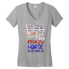 she is a crazy nurse Women's V-Neck T-Shirt