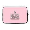 one by one penguins stealing Laptop sleeve