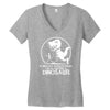 if history repeats i'm getting a dinosaur Women's V-Neck T-Shirt