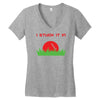 disc golf dirty sex joke pun ground penetration Women's V-Neck T-Shirt