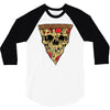 pizza skull 3/4 Sleeve Shirt