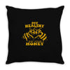 bee healthy  eat your honey Throw Pillow
