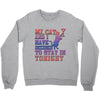 my cat and i stay in tonight Crewneck Sweatshirt