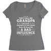 They Call Me Grandpa Because Partner in the Crime Makes Me Sound Like Women's Triblend Scoop T-shirt