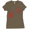 bloods hand Ladies Fitted T-Shirt