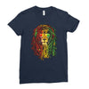 new! men's rasta vibe lion Ladies Fitted T-Shirt