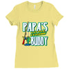 papa's little fishin buddy Ladies Fitted T-Shirt