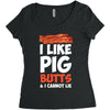 i like pig butts and i cannot lie Women's Triblend Scoop T-shirt