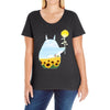 totoro sunflower Ladies Curvy T-Shirt