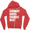 chubby girls cuddle best Zipper Hoodie