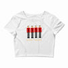 pixelated kraftwerk turquoise kids Crop Top