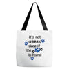 IT'S NOT DRINKING ALONE IF THE DOG IS HOME! Tote Bags