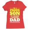 proud son dad Ladies Fitted T-Shirt