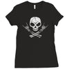 rock skull Ladies Fitted T-Shirt