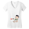 Cute Baby Painter's Dad Love Women's V-Neck T-Shirt