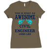 awesome civil engineer looks like Ladies Fitted T-Shirt