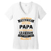 Super Cool Papa Of A Freaking Awesome Grandson Women's V-Neck T-Shirt