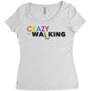 crazy for walking Women's Triblend Scoop T-shirt