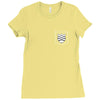 106. shield pocket 033 dv men tshirt black Ladies Fitted T-Shirt