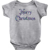 merry christmas colorful glitter Baby Bodysuit