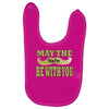 funny black mustache may the stache be with you Baby Bibs
