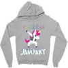 january  born unicorns Zipper Hoodie