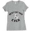 best cat dad ever Ladies Fitted T-Shirt