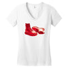 red skinhead bovver boots ideal birthday gift or present Women's V-Neck T-Shirt